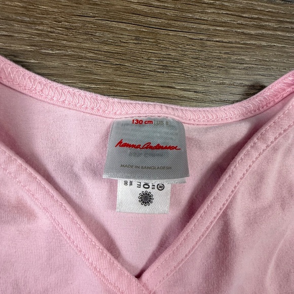 Hanna Andersson SET OF 2 Girls Faux Wrap Dress Short Sleeve Back to School 130/8 - Picture 4 of 16